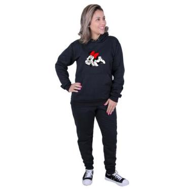 Imagem de Kit Minnie Mouse Moletom Blusa Calça Desenho Animado Masculino Feminin