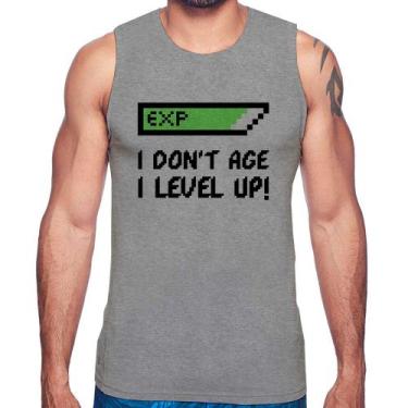 Imagem de Regata I Don't Age, I Level Up - Foca na Moda, Cinza, P
