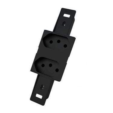 Imagem de Módulo 2 Tomadas Simples Embutir 20a Condulete Preto Pezzi