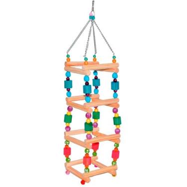 Imagem de Brinquedo para Calopsita Periquito Balanço Nospet Verdelhão