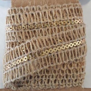 Imagem de Fita Decorativa de Juta com Detalhe Dourado - 2 metros - ArtLille