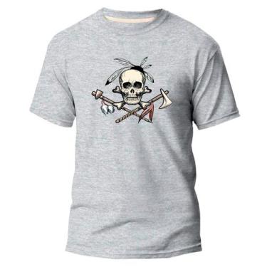 Imagem de Camiseta Algodão Premium Estampa Digital Índio Caveira Foice - Pavesi,