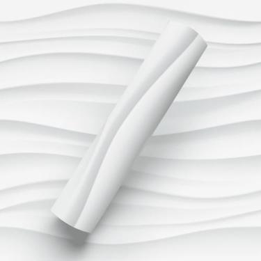 Imagem de Papel de Parede Autocolante Onda Gesso Efeito 3D Quarto Escritório - B