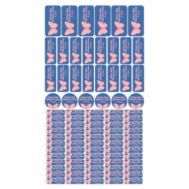 Imagem de 88 Etiquetas Escolares Personalizado Vinil Borboleta - Tectoner, Borbo