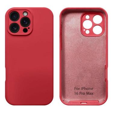 Imagem de Capa Capinha Para iPhones 16 Pro Max Protcam Silicone Veludo com Prote