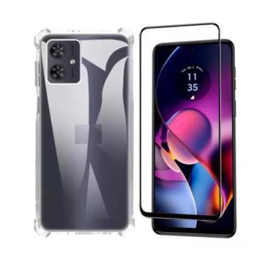 Imagem de KIT Para Motorola Moto G54 5g Película de Vidro 3D + Capa Capinha Anti