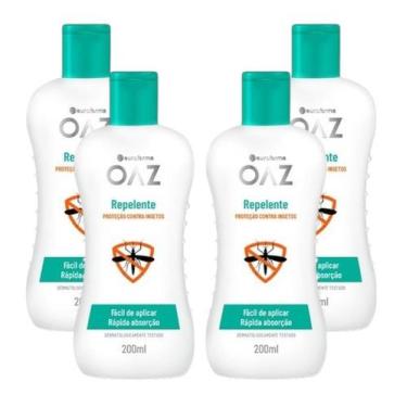 Imagem de Kit Repelente OAZ Com 4 Unidades De 200ml Cada - EUROFARMA