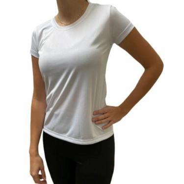 Imagem de Blusa Dry Fit Plus Size Feminina Academia - BARATO EXPRESS, M, Branco