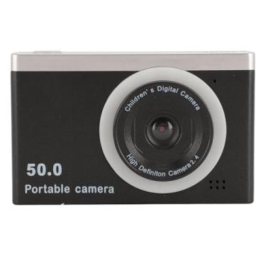 Imagem de Câmera Digital 40MP Frontal Traseira Lente Dupla Câmera Compacta Tela de 2,4 Polegadas Foco Automático 1080P para Viagens de Estudantes (Preto)