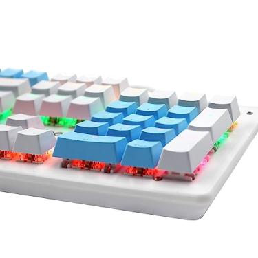 Imagem de Dioche 104 Teclas Teclado Mecânico, Teclado Retroiluminado Mecânico Real Com Fio para Computador Portátil para Jogos e Escritório (Interruptor Marrom)