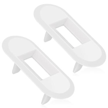 Imagem de 2 peças WH01X24381 4502680 moldura de bloqueio da tampa da arruela, peça de reposição adequada para máquina de lavar roupa de carga superior GE/Hotpoint