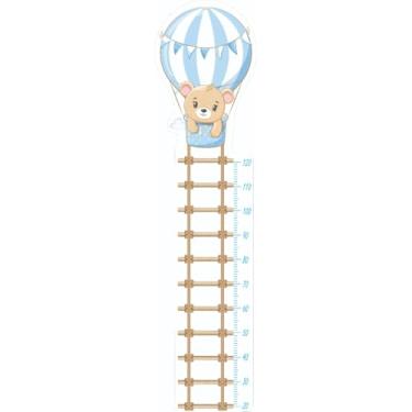 Imagem de Adesivo Infantil Tokfix Kids Regua Crescimento Balão Blue