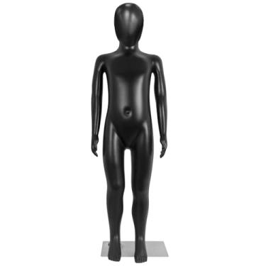 Imagem de SHAREWIN Manequim Infantil, Manequim Infantil Corpo Inteiro 43,3 Polegadas, Manequim Preto Infantil, Manequim Realista Destacável Com Base De Metal