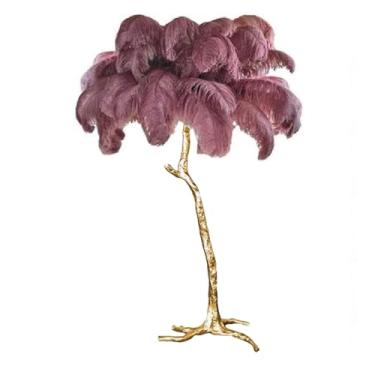 Imagem de Lâmpada de pé moderna de luxo com acabamento dourado com corpo de luz de resina, lâmpada decorativa regulável em 3 cores para quarto, escritório, 5 lâmpadas LED E14