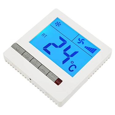 Imagem de Termostato Digital Lcd, Tela Grande Com Luz de Fundo Azul, Sensor, para Unidade de Fan Coil, Válvula Elétrica, Ar Condicionado Central