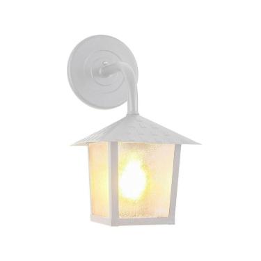 Imagem de Arandela Blumenau Colonial Nina Quadrada Vidro Pontilhado E27 Bivolt Branco