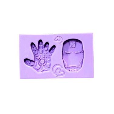 Imagem de F1850 molde de silicone herois homem ferro confeitaria biscuit - Confe
