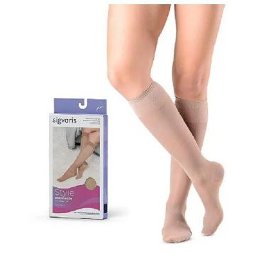 Imagem de Meia 3/4 15-20 Sigvaris Audace Natural Pé Fechado, P