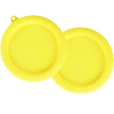 Imagem de tampa de embalagem sem BPA Substituição da tampa de embalagem da sorveteira reutilizável para acessórios de caneca da sorveteira Dash (2 peças - amarelo)