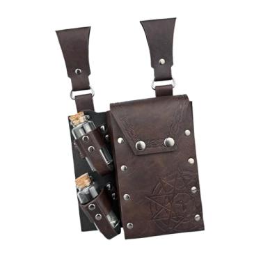 Imagem de YIJU Pacote de cintura da bolsa de cinto medieval, bolsa de cinto de couro PU para interpretação do festival