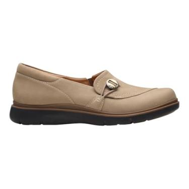 Imagem de Clarks Mocassim feminino Certina Ease sem cadarço, Pebble Nubuck, 38 BR