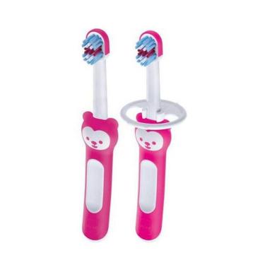 Imagem de Kit 2Uni. Escova Dental Baby`S Brush  6+M  - Rosa - Mam