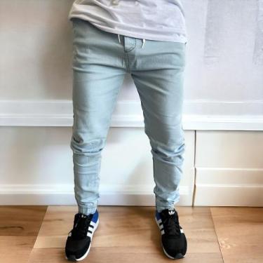 Imagem de calças jogger jeans e colorida em sarja com elastano Masculinas com Va