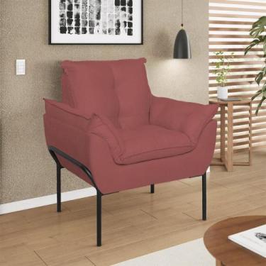 Imagem de Poltrona Decorativa Luxo Recepção Clínica Estética Preto - B Balaqui D