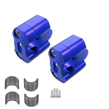 Imagem de Universal Motorcycle 7/20.3 cm 1 1/20.3 cm 22MM 28MM CNC guidão guidão elevadores ajustáveis Fat Bar Adaptadores Grampos de montagem para EXC KLX KXF YZF CRF XR SX SXF XCW WR YZ Dirt Pit Bike (Azul-2)