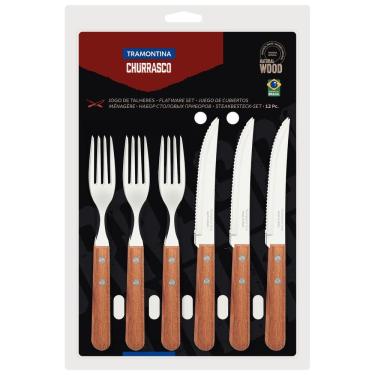 Imagem de Jogo de Talheres Churrasco Tramontina Dynamic Inox 12 Peças