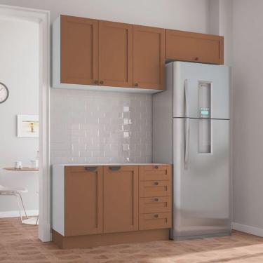 Imagem de Cozinha Modulada 3 Peças 2 Aéreos 1 Balcão Arizona Cabecasa Madeiramadeira