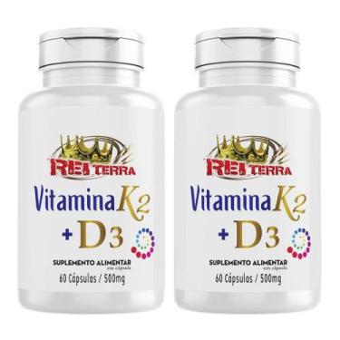 Imagem de 2x Vitamina K2 MK7 + D3 500mg 120cps - N&S