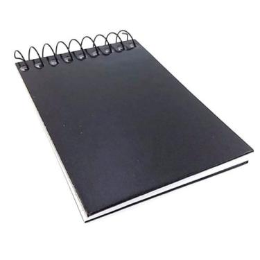 Imagem de Caderneta Espiral 1/16 Preta 64 fls Tamoio, Preta