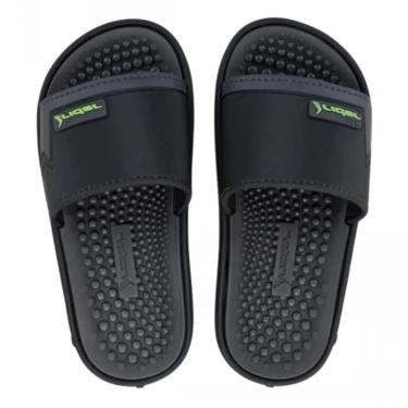 Imagem de Chinelo Infantil Meninos Rider Pump Slide Preto Cinza