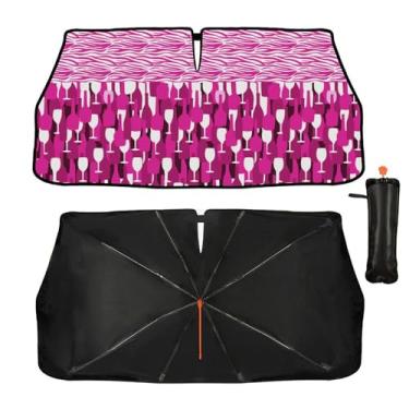 Imagem de Guarda-sol de para-brisa de carro com estampa de leopardo, guarda-chuva dobrável para janela frontal, refletor UV, proteção solar, para-brisa automática, guarda-sol