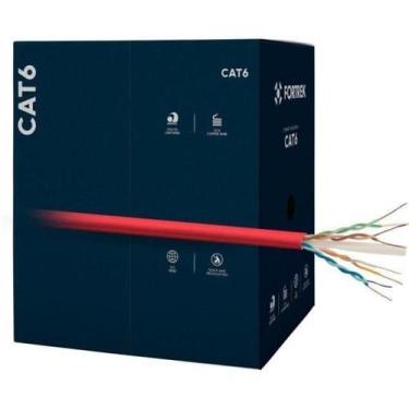 Imagem de Cabo Rede Cat6 305M Fortrek Fk510C Cmx Vermelho - Cx / 305