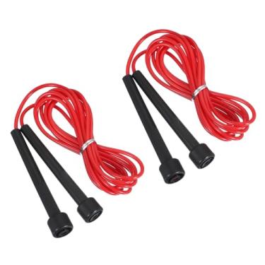 Imagem de PATIKIL Corda de pular PVC, 2 peças de corda de pular de velocidade ajustável, sem emaranhados, equipamento de exercício para treino, mulheres, homens, treinamento ao ar livre, fitness em casa