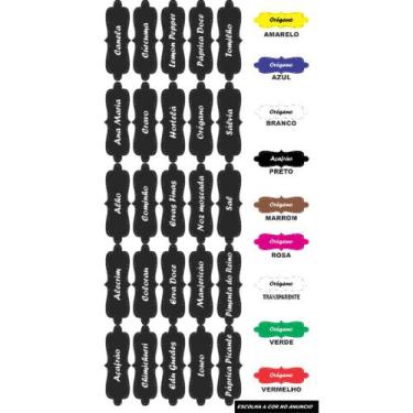 Imagem de Cartela tempero 25 etiquetas adesivo auto colante rotulo 6x2 cm a prov