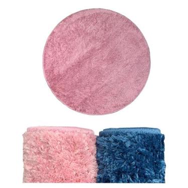 Imagem de 1 Tapete Quarto Infantil Peludo Redondo 1,00m Oa Cl Vr - IDEALIZA, ROS