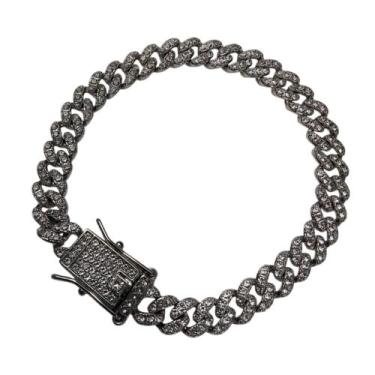 Imagem de Pulseira Masculina Cravejada Cuban Ice D02 - stylestore, Prateado