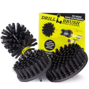 Imagem de Drillbrush Kit de escova de grelha segura para fixação por furadeira - churrasqueiras limpas - fogões a lenha - lareira ao ar livre