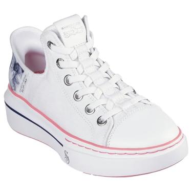 Imagem de Skechers Tênis feminino Dogg: Snoop One-boss Life Canvas Hands Free Slip-ins, Branco/Rosa, 36