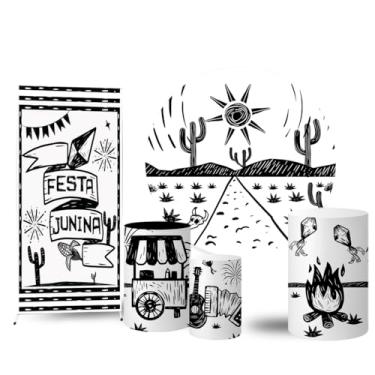 Imagem de Trio Capas Cilindro + Painel Redondo + Lateral Festa Junina (K2FJN0004)