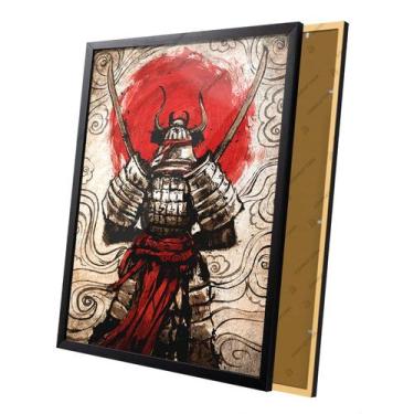 Imagem de Quadro Samurai Katanas Armadura Japonesa Moldura e Vidro - Complet Cas