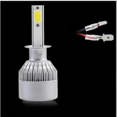 Imagem de Par de Lâmpadas C6 Super Led 6000K H1 H3 H4 H7 H11 H13 H16 H27 HB3 HB4 12V a 24V Alex (H1)