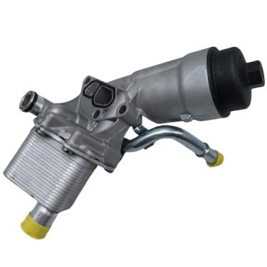 Imagem de RTFLYAUTO OE 55566784 650039 Conjunto de carcaça do filtro do refrigerador de óleo do motor com inserção de filtro de tampa de juntas compatível com 2011-2018 Turbo Chevrolet Cruze Sonic Trax Buick