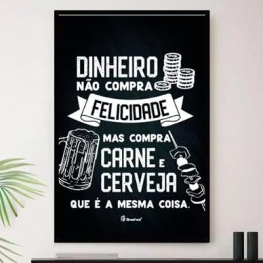Imagem de Genérico, Quadro Dinheiro Churrasco Bar Festa Decorativo A4 23x33cm