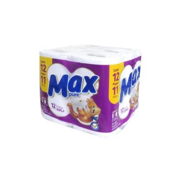 Imagem de Papel Higênico Folha Dupla MAX PURE 12un (Leve 12 pague 11)