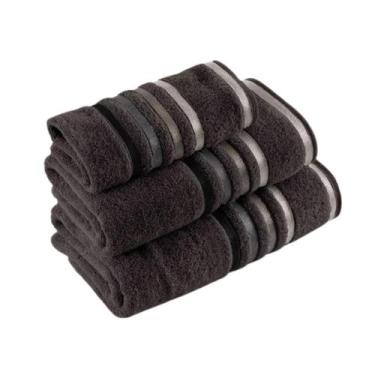 Imagem de Jogo Toalhas de Banhão 3 peças Lumina Unika Karsten Cinza Carbono Fio 
