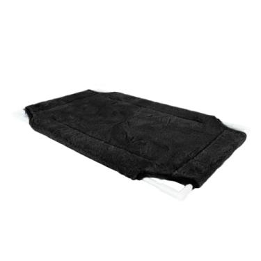 Imagem de Cama de Janela de Gato Punção, Tampa Tecido Removível Fácil Instalar a Instalação Lavável na Janela Montada Em um Assento Gato Resistente Haste Vidro para Internos (Preto)